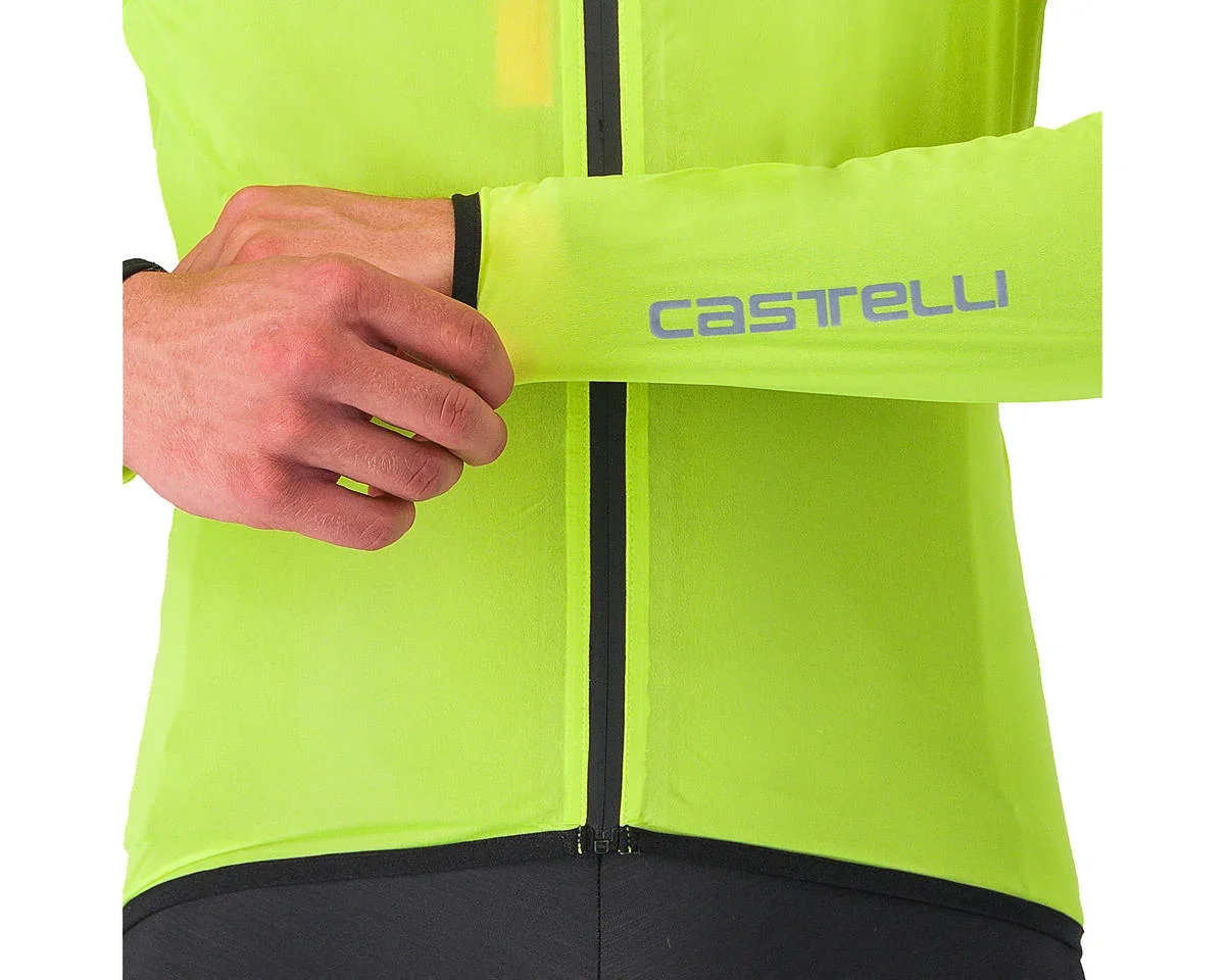 Castelli Squall Men's Shell Jacket (Electric Lime/Black) (L) - view 4
